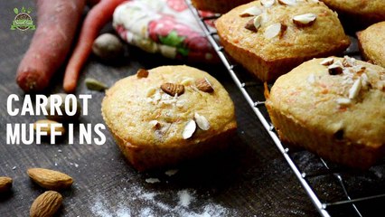 Whole wheat egg less Muffins - Best Kids Tiffin recipe - Carrot Muffins