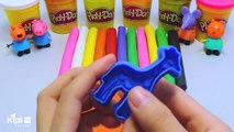 Learn Colors with Play Doh Peppa Pig Mickey Mouse Hello Kitty Fun & Creative Kids videos