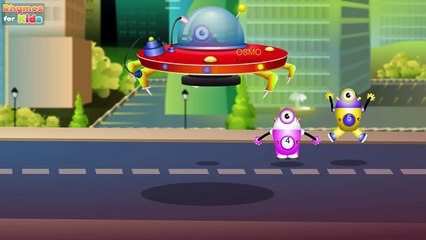 Five Little Robots Jumping On The Bed | Kids Nursery Rhyme | Songs