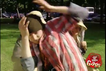 Old woman beats the crap out of thief!