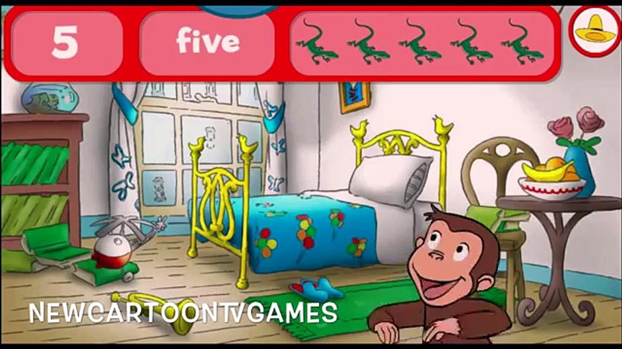 Curious George Full Episode English Cartoon Games – Monkey Faces – Ribbit – Hide & Seek – Hat Grab