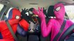 Pink Spidergirl vs Spiderman vs Venom - Superheroes Dancing in a Car - Superhero Movie In Real Life