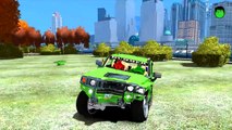 Colors Cars Hummer in Trouble! Nursery Rhymes New Colors Spiderman Songs for Children with Action