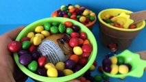 Skittles Surprise Eggs Ice Cream Cups / Peppa Pig Disney Animals Surprise Toys Huevos Sorpresa