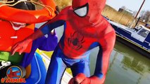 SPIDERMAN Vlog Boat & Spiderman Doctor Sick Joker with Gummy Hands - Superheroes movie in real life