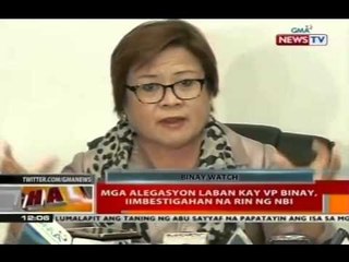 BT: Mga alegasyon laban kay VP Binay, iimbestigahan na rin ng NBI
