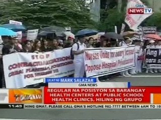 BT: Mga nurse, nagprotesta laban sa mababang sahod