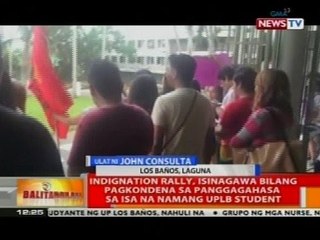 Indignation rally, isinagawa bilang pagkondena sa panggagahasa sa isa na namang UPLB student