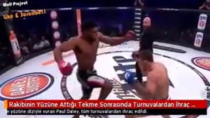 Rakibinin Yüzüne çok feci diz attı müsabakalrdan men edildi.