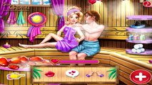 Ladybug, Elsa, Rapunzel and Super Barbie Sauna Flirting, Kissing and Love Game Compilation