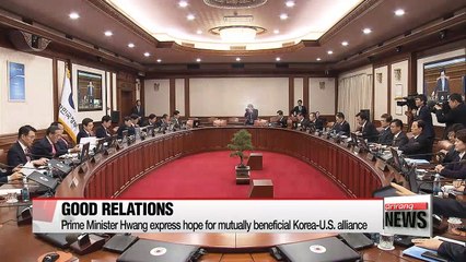 Prime Minister Hwang Kyo-ahn expresses hope for mutually beneficial Korea-U.S. relations