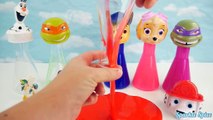 Paw Patrol Chase Clay Slime Bowling Pin to Learn Colors with Toy Surprises Best Kid Learning Video