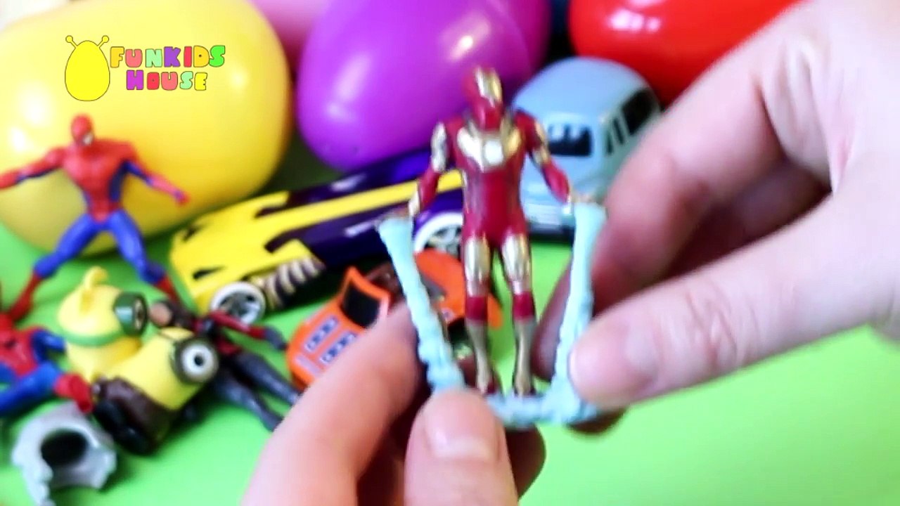 SURPRISE EGGS for BOYS Spiderman Avengers Captain America Toys Opening