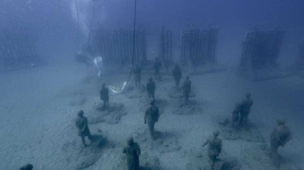 Installation du Museo Atlantico, le premier musée sous la mer