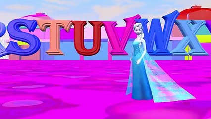 ELSA Frozen abcd song for children - alphabet songs for kindergarten abcdefghijklmnopqrstuvwxyz song