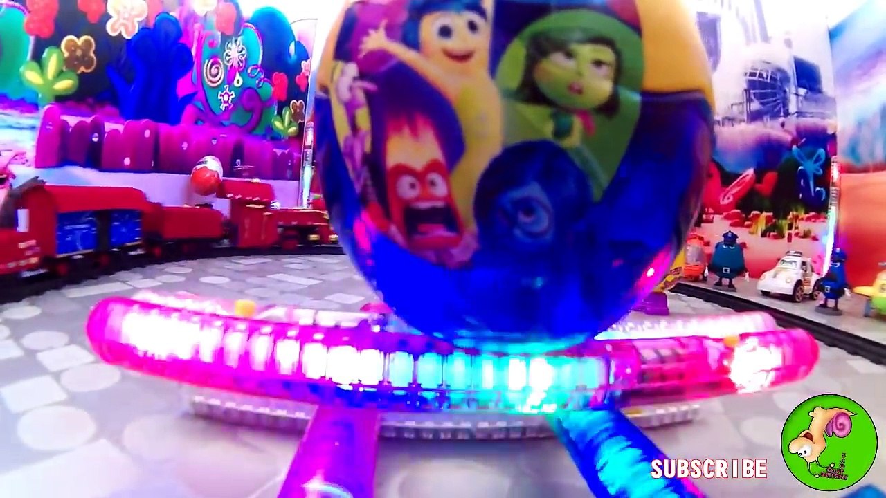 Disney Inside Out Imagination Land Train of Thought with Bing Bong, Joy & Sadness Toys Surprise Eggs