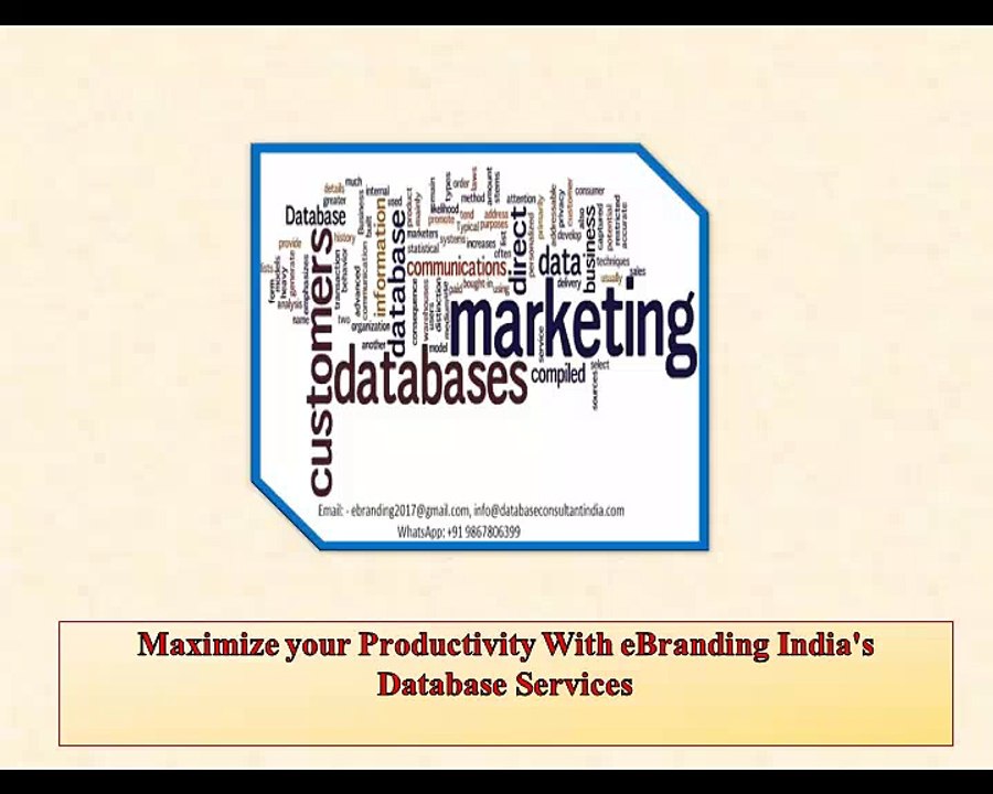 5.Maximize your Productivity With eBranding India's Database Services