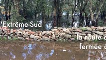 Inondations dans l'Extrême Sud : la route de Palombaggia toujours fermée à la circulation