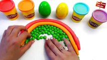 Play and Learn Rainbow Colors with Play Doh and Skittles | Learn Colours