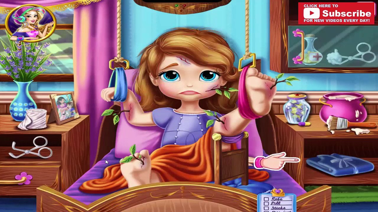 Sofia Hospital Recovery - Princess Sofia the First Injured at Doctors Full Kids Game Episode