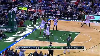 Antetokounmpo Meets Westbrook at the Rim | Thunder vs Bucks | January 2, 2017 | 2016 17 NB