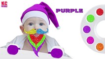Baby Face Painting Christmas Finger Family Nursery Rhymes Learn Colors for Children Body Painting
