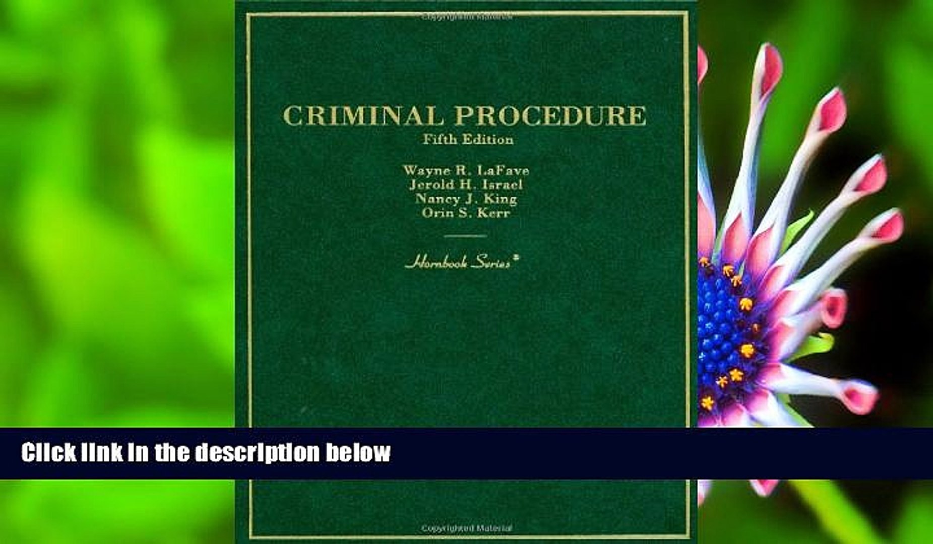 Free Pdf Download Criminal Procedure Hornbook Wayne Lafave Pre Order - 