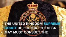 UK Supreme Court: 'Brexit' talks can't start without parliament