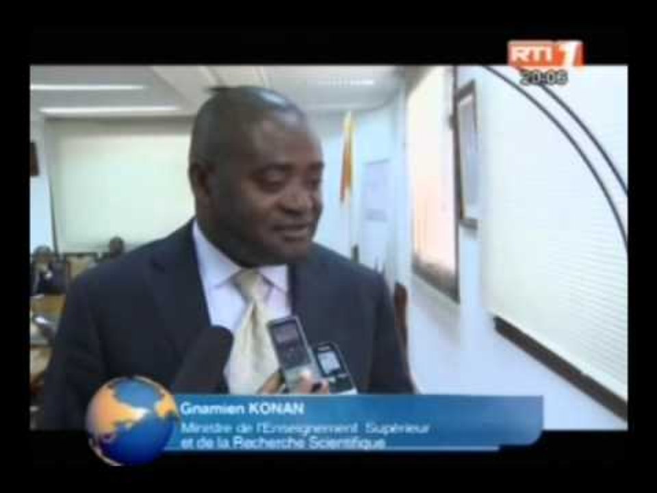 RTI - Le minsitre Gnamien Konan rencontre les fondateurs des grandes écoles