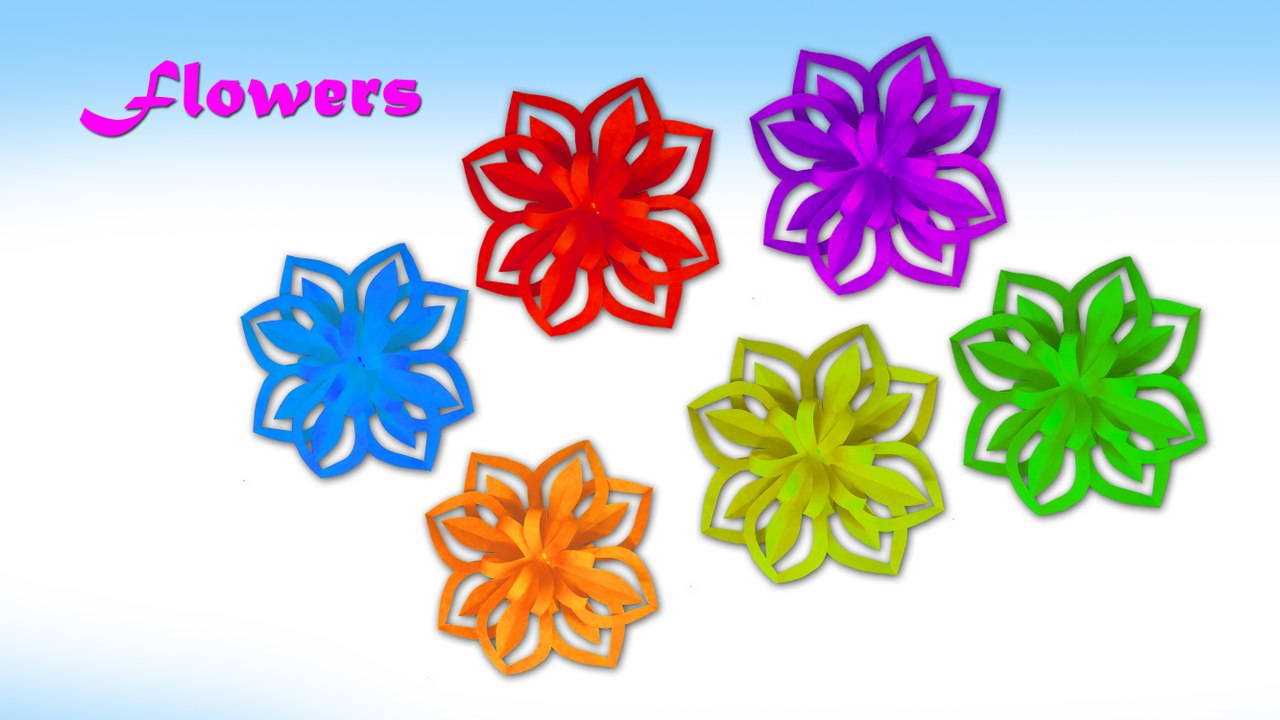 Origami Flowers Folding Instructions - Origami Snowflake, Easy For Kids