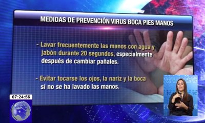 Recomendaciones para evitar virus “Manos, pies y boca”