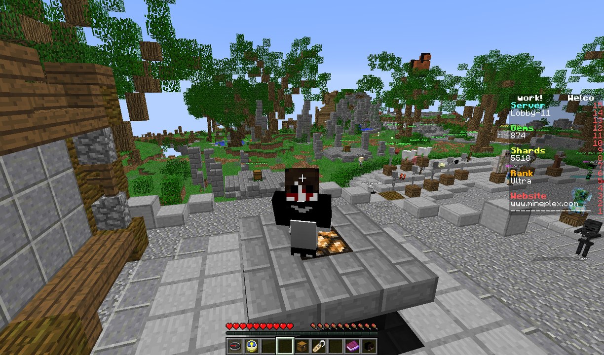 Um noob jogando minecraft