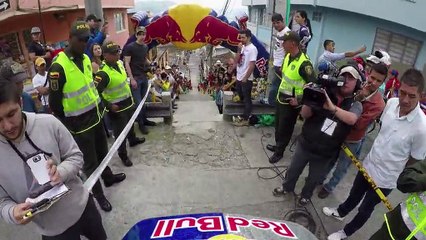 GoPro View: Crazy Fast Urban Downhill MTB Down Stairs and Gaps