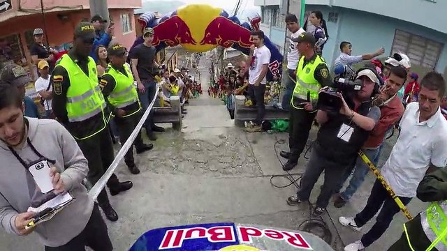 GoPro View: Crazy Fast Urban Downhill MTB Down Stairs and Gaps