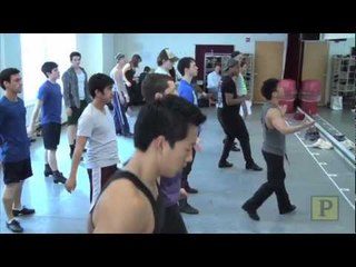 In Rehearsal with "Newsies"