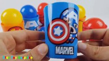 Iron Man Spider Man Captain American Surprise Egg Cups Balls Marvel Avengers For Kids On Youtube