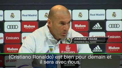 Coupe du Roi - Zidane : "Ronaldo va bien"