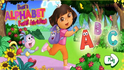 Дора в Обозревателе игр: Ник-младший играть в алфавит лес для детей ТВ