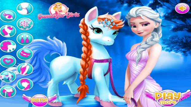 Elsa Pony Caring | Best Game for Little Kids- Baby Games To Play