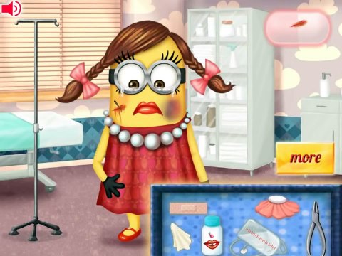 Лечим миньона девочку! Игра для детей! Мультик для девочек! Детский мультик! Kids video!