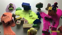 Abc Surprises Learn colors play slime Spiderman Egg Toy Surprise Shopkins The Green Goblin blocks