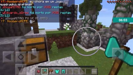 MINECRAFT PE: SKY WARS - EU GANHEI??!!