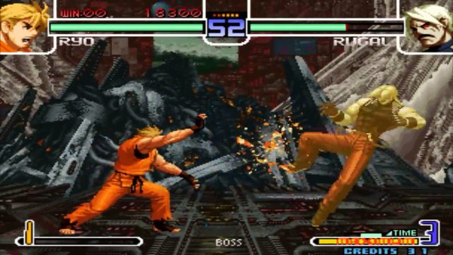 The king of fighters magic plus 2002: Yamazaki, Ramon e Ryo vs Rugal