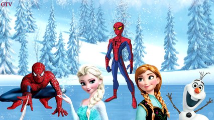 Spiderman Lollipop Finger Family Nursery Rhyme | SUPERHERO Frozen Elsa Lollipop Kids