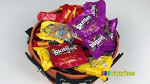 Learn to Count with Candy Skittles M&M Snickers Butterfinger Shopkins Egg Surprise Toys learn colors