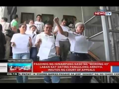 Pagdinig ng isinampang kaso ng 'Morong 43' laban kay dating Pangulong Arroyo, inuutos ng CA