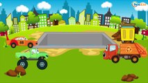 El Tractor es Amarillo - La zona de construcción - Dibujos animados de Coches Para Niños
