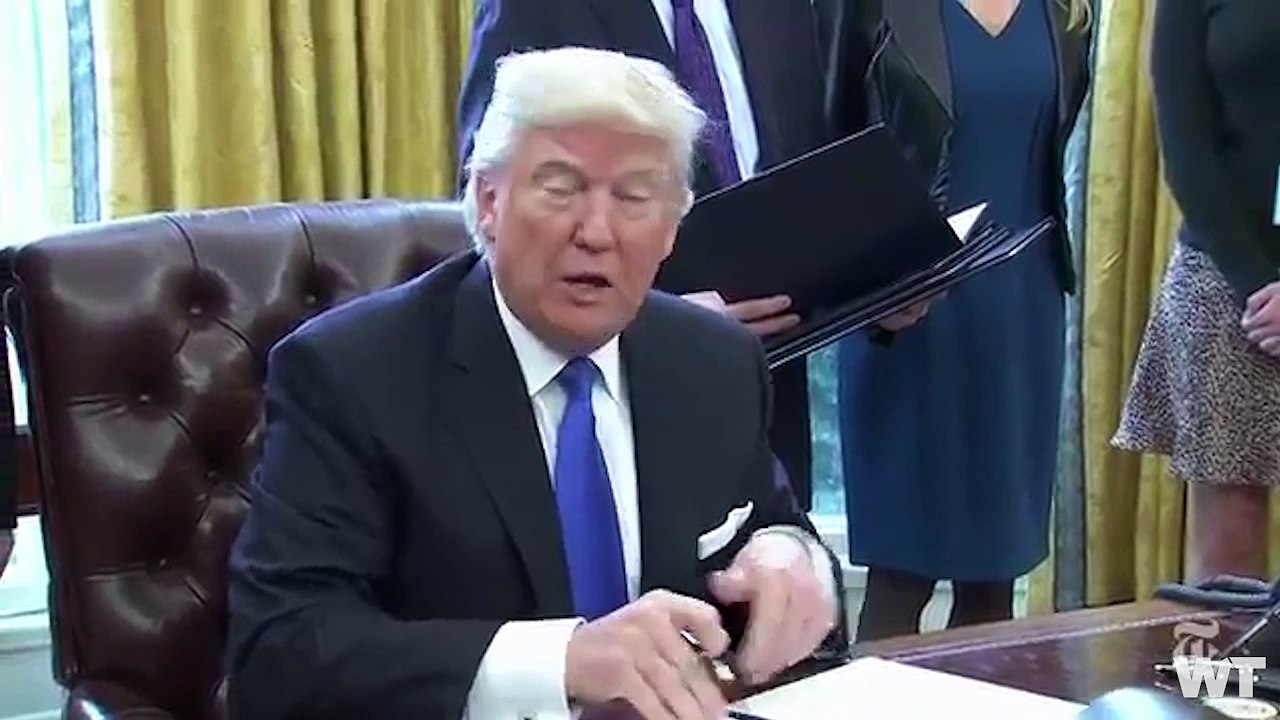 Donald Trump Signs Executive Order to Advance The Dakota and Keystone Access Pipelines.