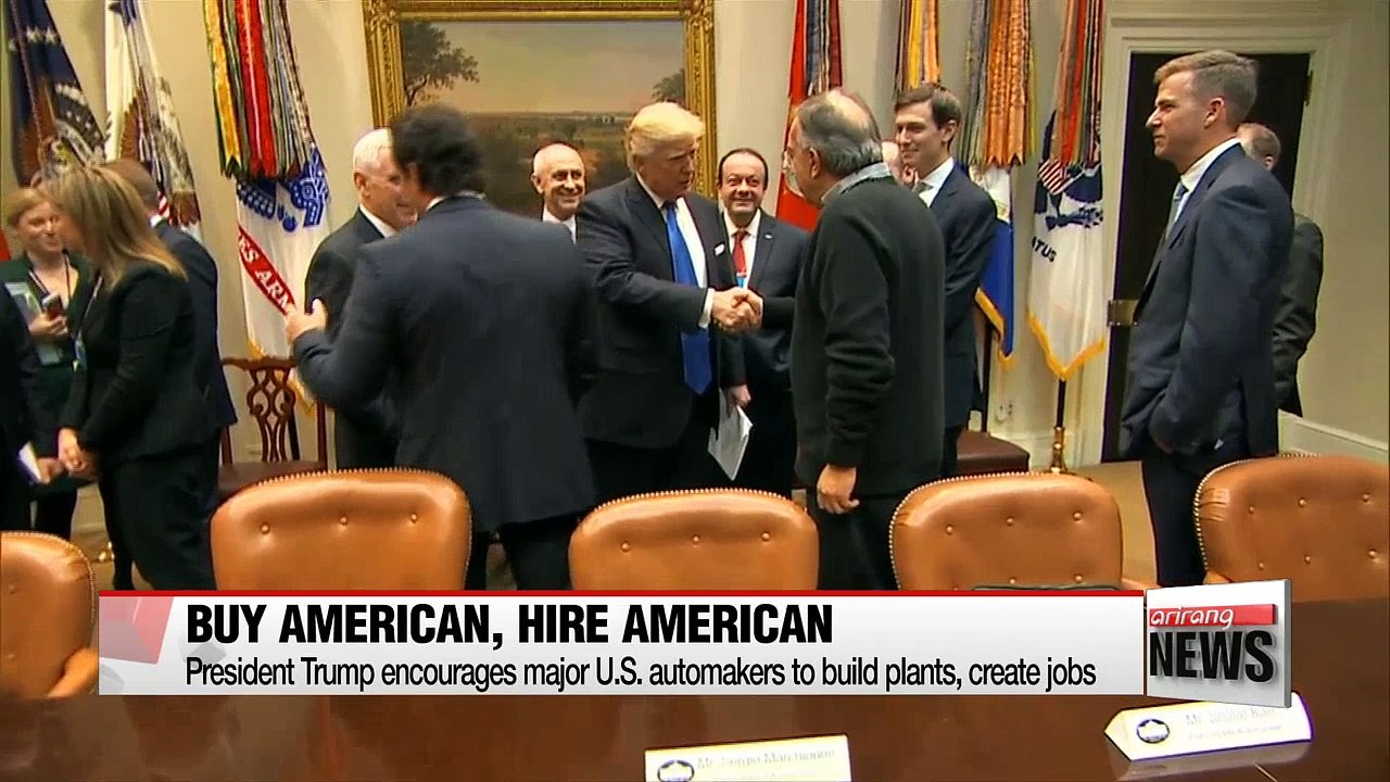 President Trump encourages major U.S. automakers to invest, create jobs