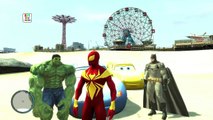 Disney Pixar Lightning McQueen Cars Spiderman Batman HUlk Nursery Rhymes( Songs for Children)